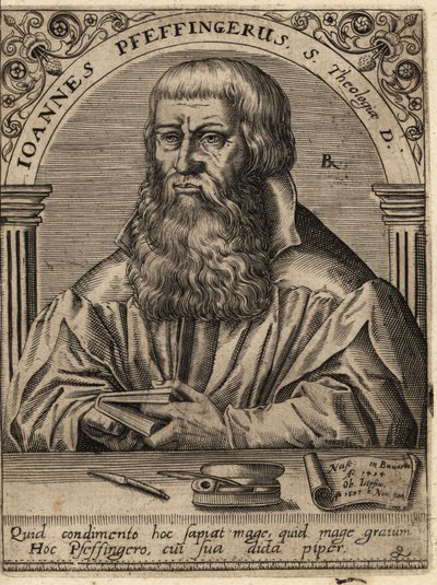 Johann Pfeffinger door Theodore de Bry