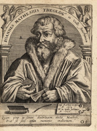 Johannes Mathesius door Theodore de Bry