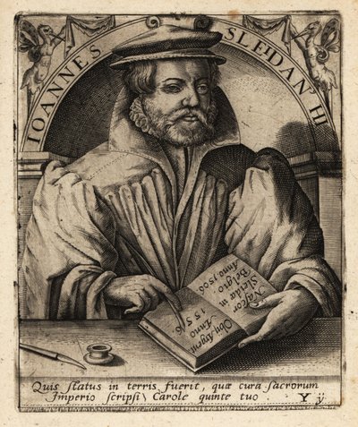 Johannes Sleidan, Luxemburgse historicus door Theodore de Bry