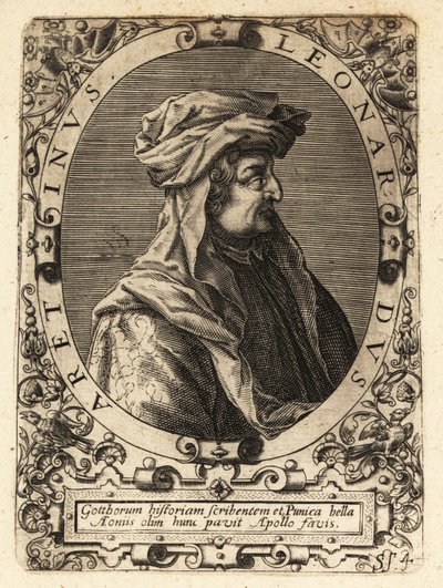 Leonardo Bruni, Italiaanse humanist, historicus en staatsman door Theodore de Bry