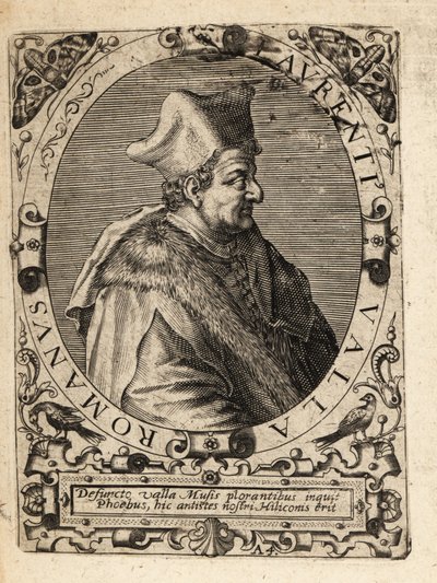 Lorenzo Valla, ca. 1407-1457, Italiaanse humanist door Theodore de Bry