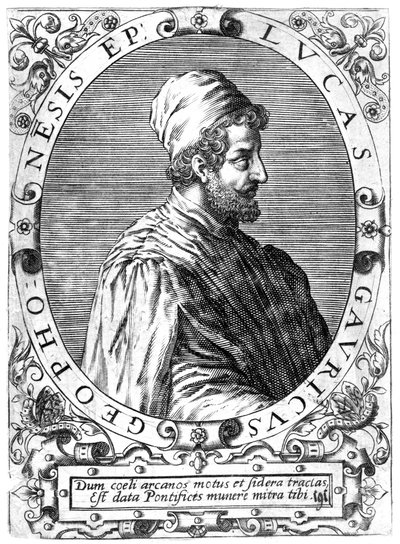 Lucas Gaurico, Italiaanse astronoom, astroloog en wiskundige, 16e eeuw door Theodore de Bry