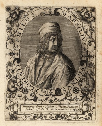 Marsilio Ficino door Theodore de Bry