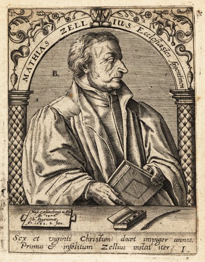 Matthäus Zell door Theodore de Bry