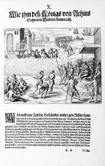 Aanbiedingen aan de Koning, 1606 door Theodore de Bry