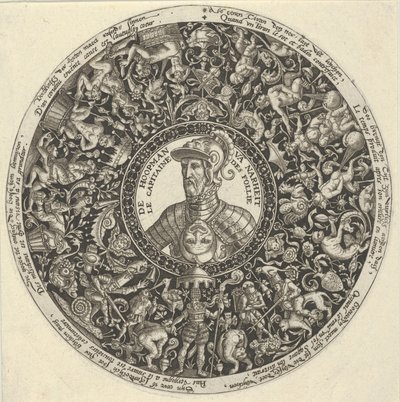 Portret van de Hertog van Alva, uit een Serie Tazza Ontwerpen, ca. 1588 door Theodore de Bry
