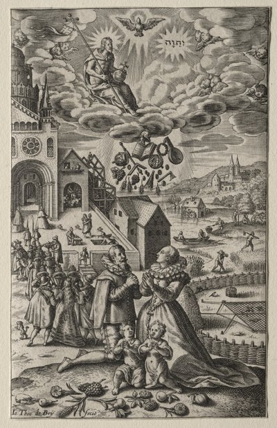 Gebed door Theodore de Bry