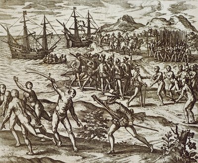 De Spanjaarden in Amerika door Theodore de Bry