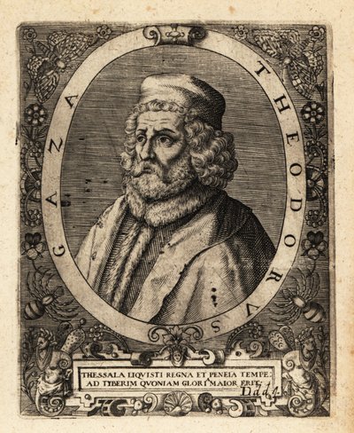 Theodore Gazis, Griekse humanist door Theodore de Bry