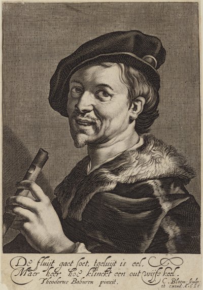 Portret van Cornelis Bloemaert door Theodore van Baburen