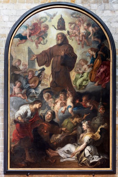 De Verheffing of Verheerlijking van St. Franciscus van Paula, Theodoor Van Thulden door Theodore van Thulden