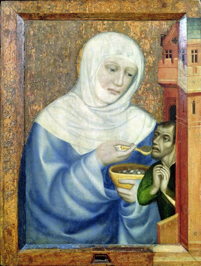 St. Elisabeth van Hongarije (1207-31) door Theodoricus of Prague