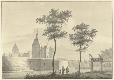 De Leidse Poort te Woerden door Theodorus Cornelis Schutter