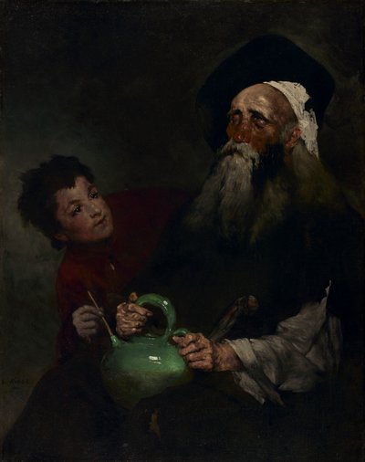 Lazarillo de Tormes en Zijn Blinde Meester door Theodule Ribot