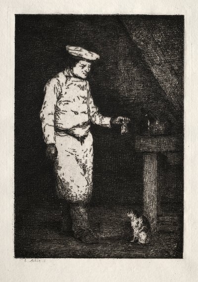 De Lunch van de Kat door Theodule Ribot