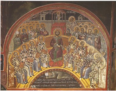 Eerste Concilie van Nicea door Theophanes Strelitzas
