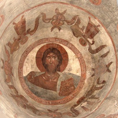 Salvator Mundi Redder van de Wereld, 1378 door Theophanes the Greek