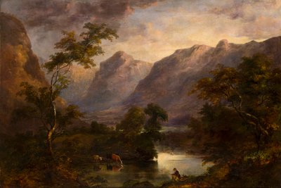 Een uitzicht op Langdale door Theophil Lindsey Aspland