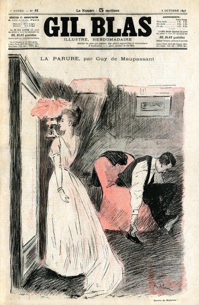 Illustratie van Steinlen van het korte verhaal van Guy de Maupassant 