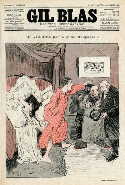 Illustratie door Steinlen van het korte verhaal van Guy de Maupassant 