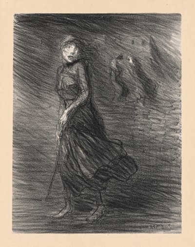 In de straat door Théophile Alexandre Steinlen