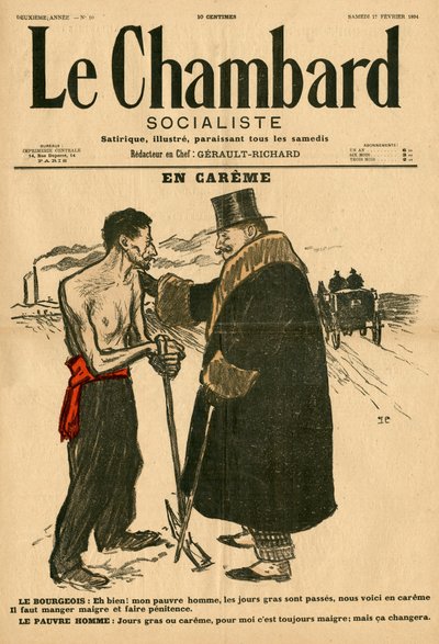 Le Chambard socialiste, nummer 10, Satirisch in kleuren door Théophile Alexandre Steinlen