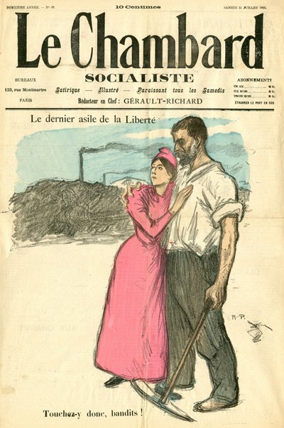 Le Chambard socialiste, nummer 32, Satirisch in Kleuren door Théophile Alexandre Steinlen