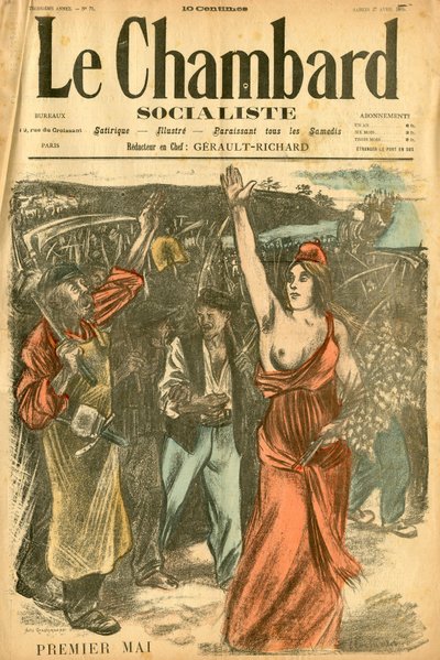 Le Chambard socialiste, nummer 72, Satirisch in Kleuren door Théophile Alexandre Steinlen