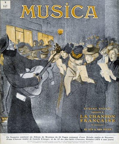 Nachtfeesten in Montmartre. Omslag van Steinlen voor het tijdschrift 