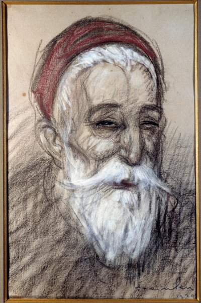 Portret van de Franse politicus Anatole France (1844-1924) door Théophile Alexandre Steinlen