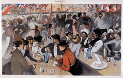 Het feest van 14 juli door Steinlen, n.d. v. 1902 door Théophile Alexandre Steinlen