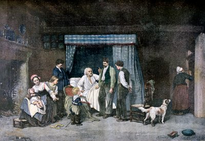 De Arbeider en zijn Kinderen, 1892 door Theophile Emmanuel Duverger