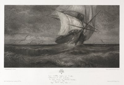 Het spookschip, of Op de golven door Theophile Narcisse Chauvel