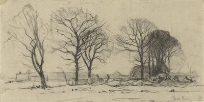 Landschap met bomen door Theophile de Bock