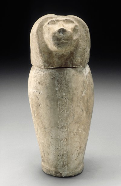 Canopische kruik met cynocefale kop (kalksteen) door Third Intermediate Period Egyptian