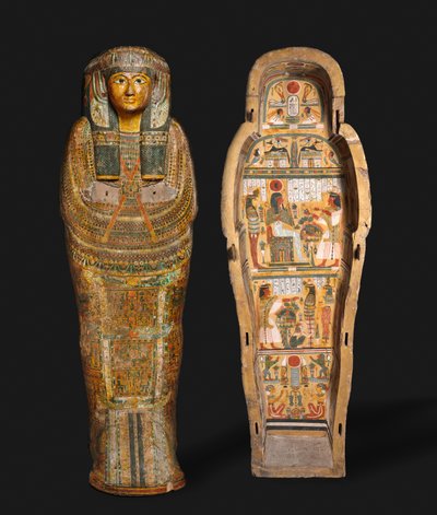 Doodskist van Nesykhonsu, Thebe, Late 21e tot Vroege 22e Dynastie door Third Intermediate Period Egyptian