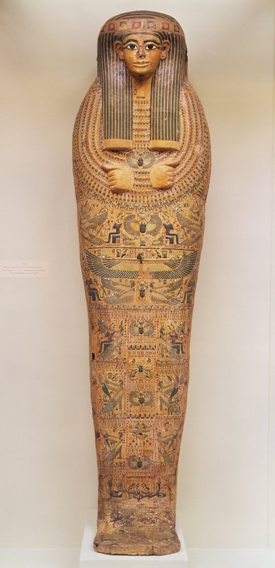 Egyptische kist van een naamloze persoon versierd met rituele scènes, ca. 1050 v.Chr. door Third Intermediate Period Egyptian