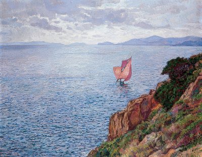 Het rode zeil door Théo van Rysselberghe