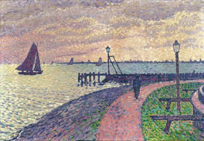Ingang van de Haven van Volendam door Théo van Rysselberghe