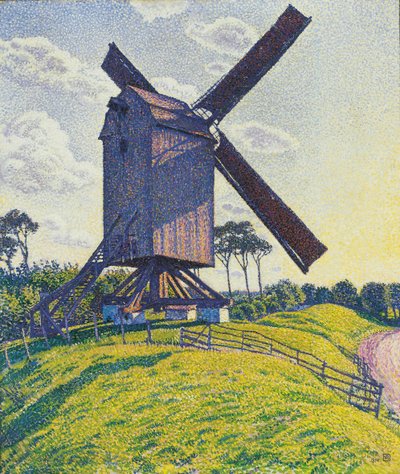 Windmolen in Vlaanderen door Théo van Rysselberghe