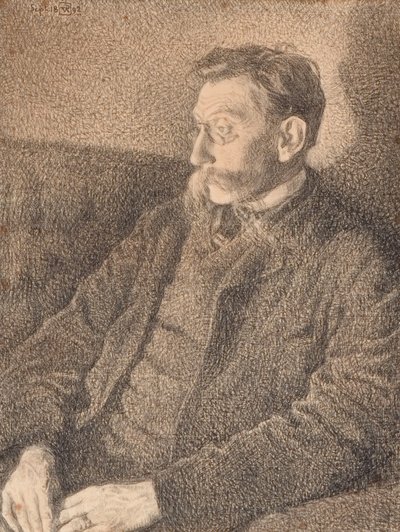 Portret van Emile Verhaeren, 1892 door Théo van Rysselberghe