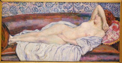 Liggend naakt door Théo van Rysselberghe
