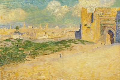 De Mansur-poort in Meknes, Marokko door Théo van Rysselberghe