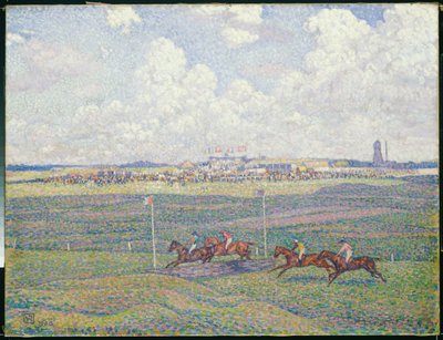 De renbaan van Boulogne-sur-Mer door Théo van Rysselberghe