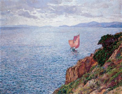 Het rode zeil door Théo van Rysselberghe