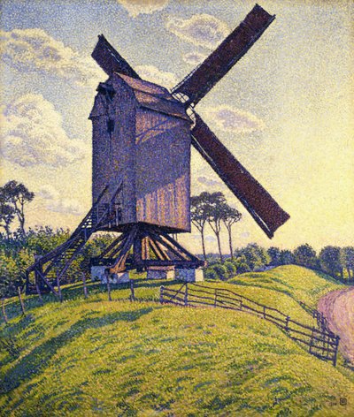 Molen in Vlaanderen door Théo van Rysselberghe