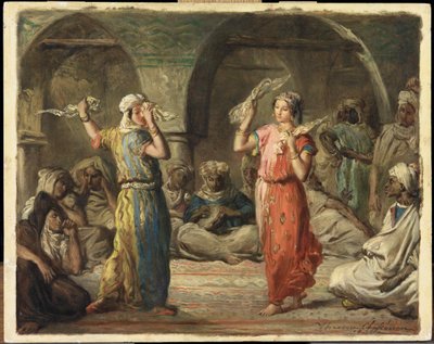 Algerijnse dansers. De Zakdoekdans, 1849 door Théodore Chassériau
