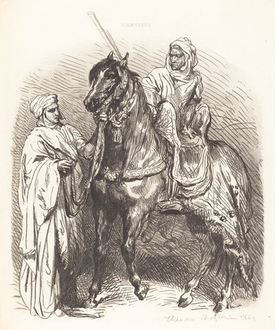 Arabier die opstijgt door Théodore Chassériau