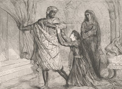 Weg!: plaat 7 uit Othello Act 3, Scene 4 door Théodore Chassériau