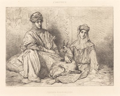 Moorse Vrouwen van Constantine door Théodore Chassériau